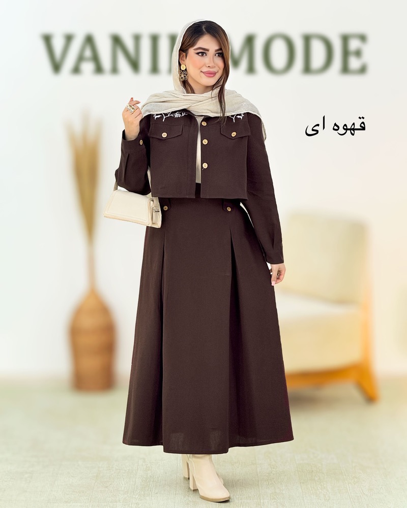 کت دامن گلدوزی زنانه کد i008