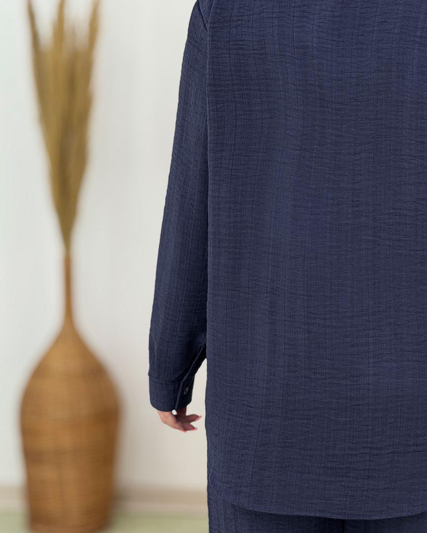 ست شومیز شلوار گلدوزی شانتون کد i089