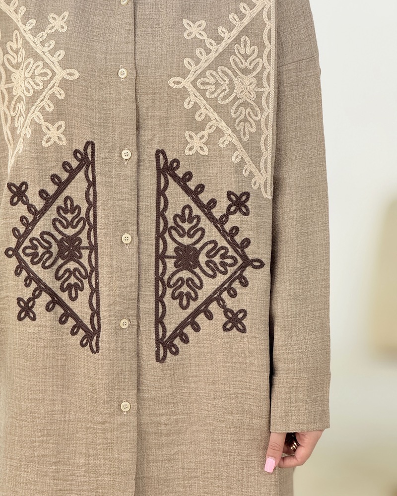 ست مانتو شلوار گلدوزی کد h989