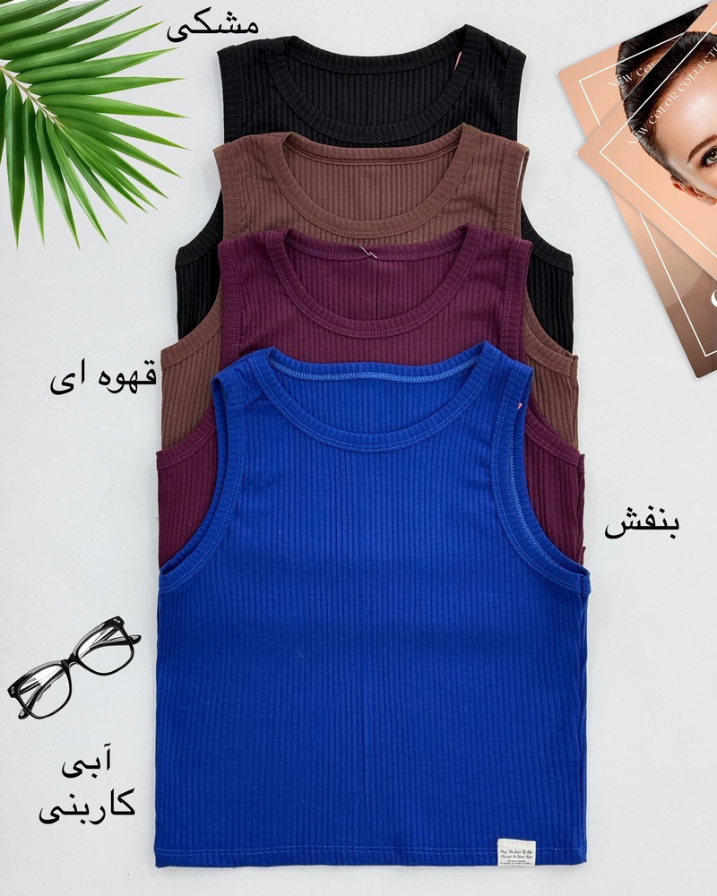 تاپ فانریپ ساده یقه گرد زنانه کد i006