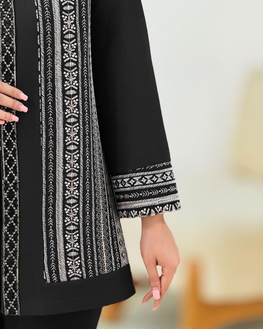 کت زنانه یقه گرد خرج کار مازراتی مجلسی کد i113