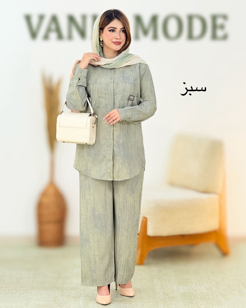 ست مانتو شلوار گازوئیلی کد h993