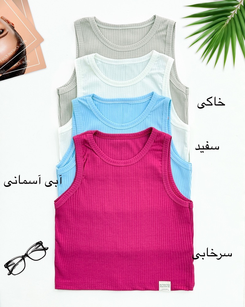 تاپ فانریپ ساده یقه گرد زنانه کد i006