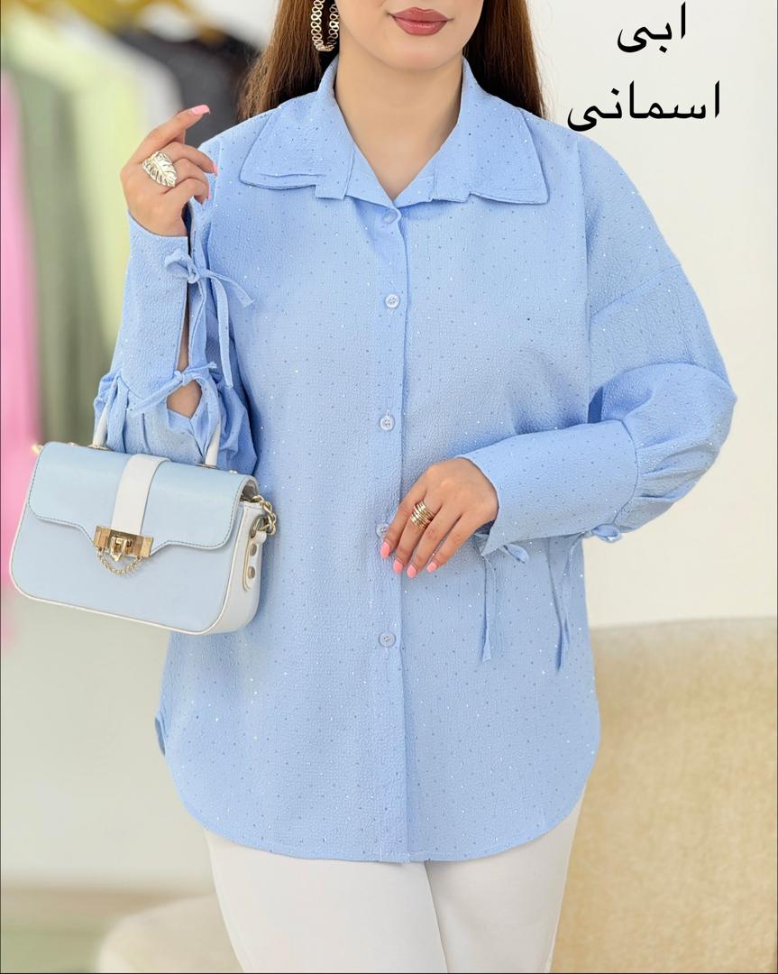 شومیز نگین مچ بندی کد i075