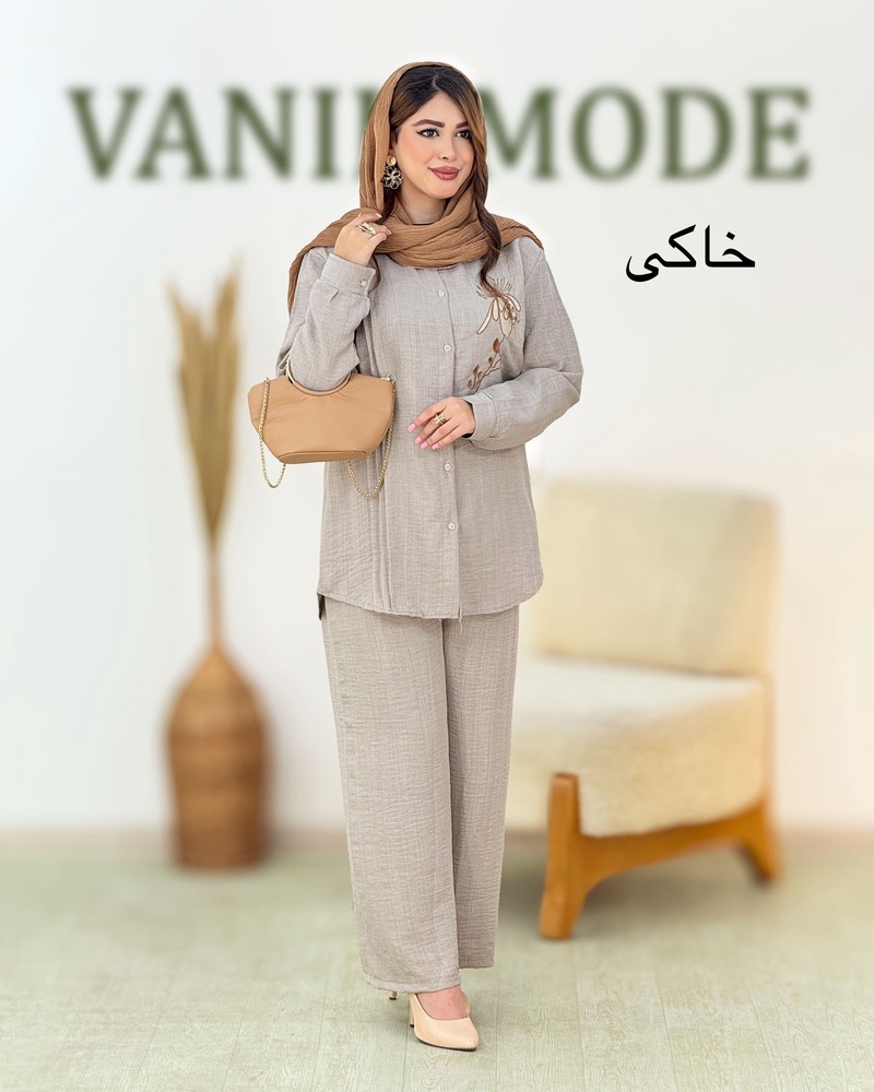 مانتو شلوار پیله دار کد h990