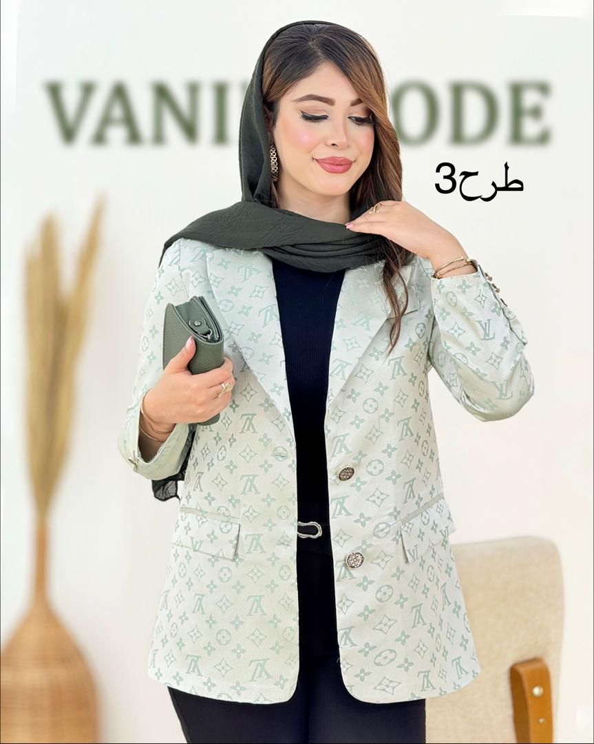 کت یقه انگلیسی طرح دار کد i034