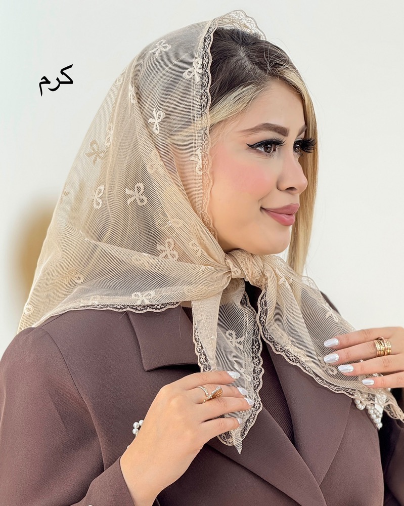 اسکارف پاپیون دانتل جنس تور کد i226