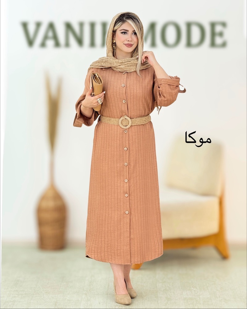 پیراهن ماکسی دکمه دار کد i091