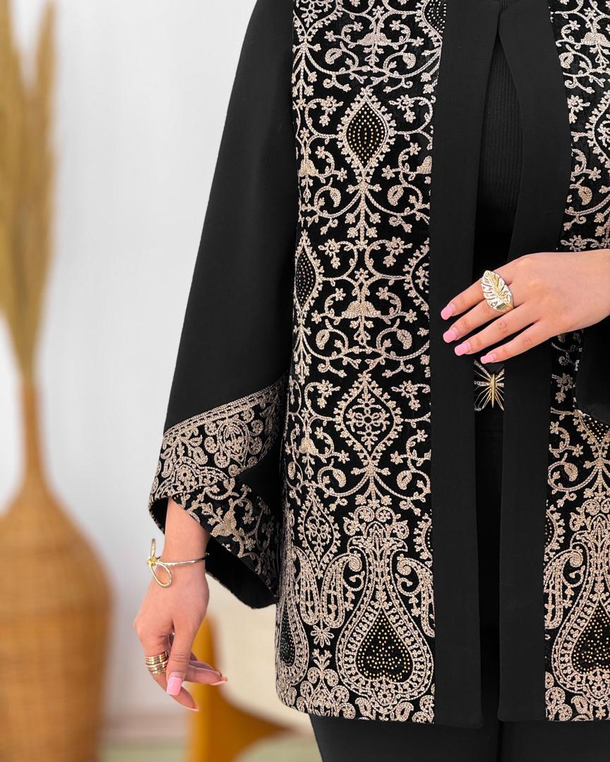 کت آستین ضربدری مجلسی کرپ مرویجت کد i189