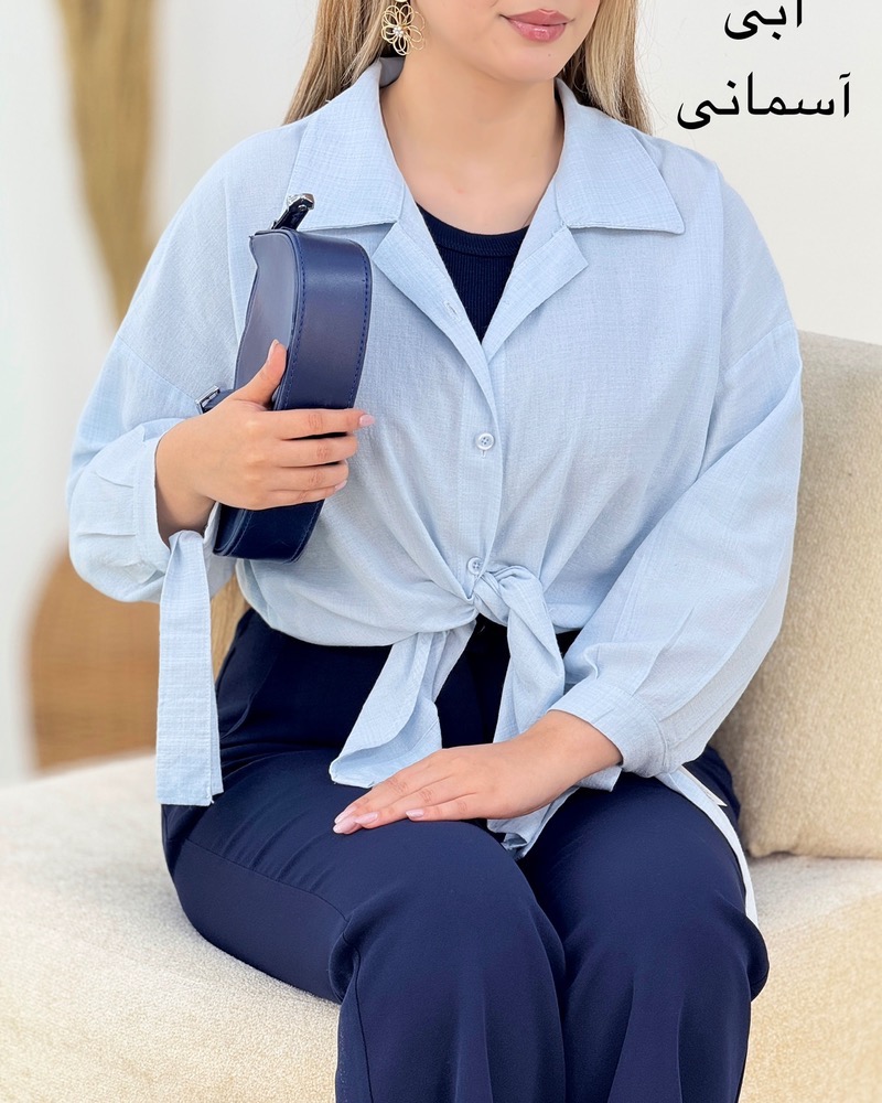 شومیز جلو گره‌ای لینن کد i288