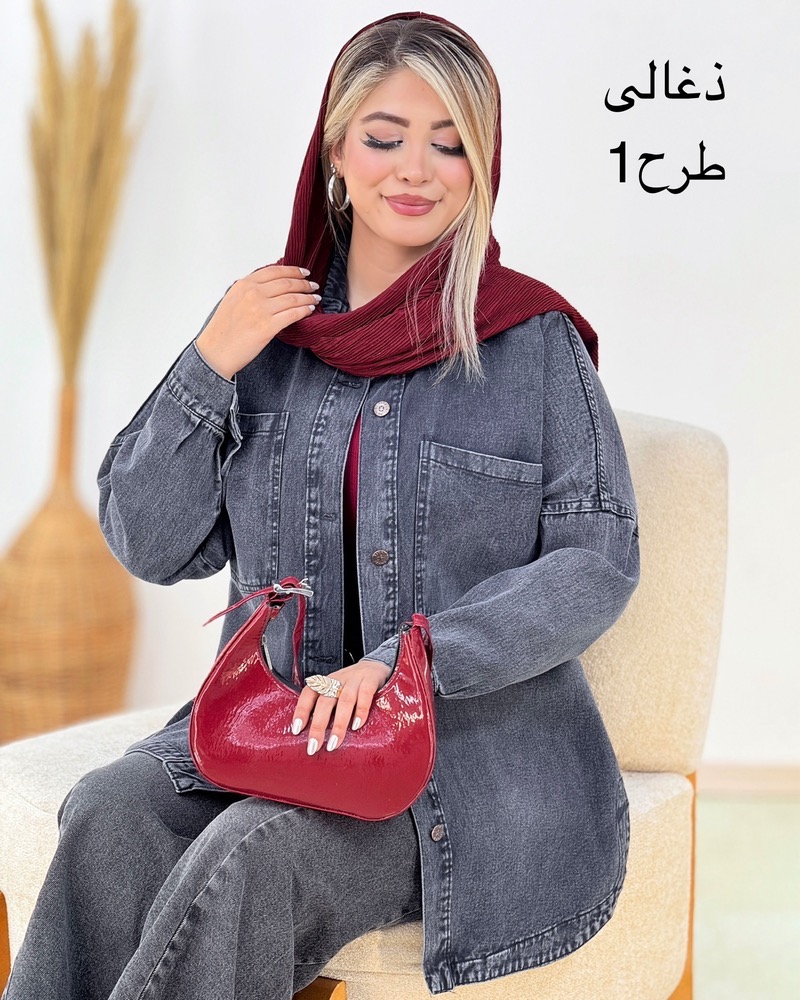 کت جین جلو جیب بلند کد i160