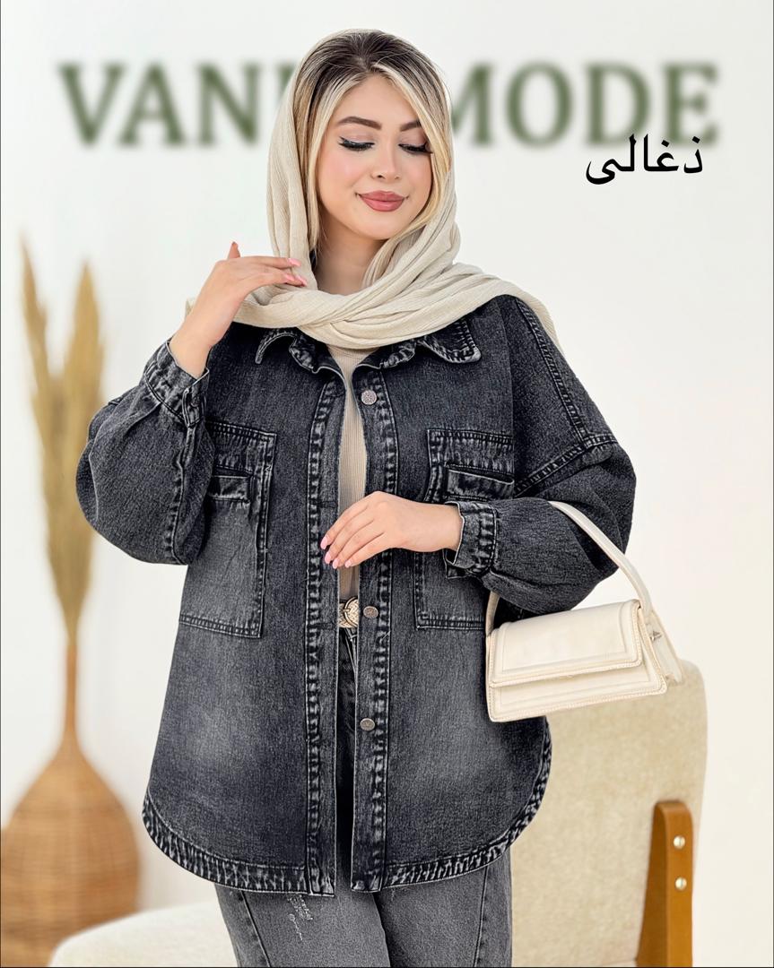 کت جین پایین هلال دار کوتاه کد - i161