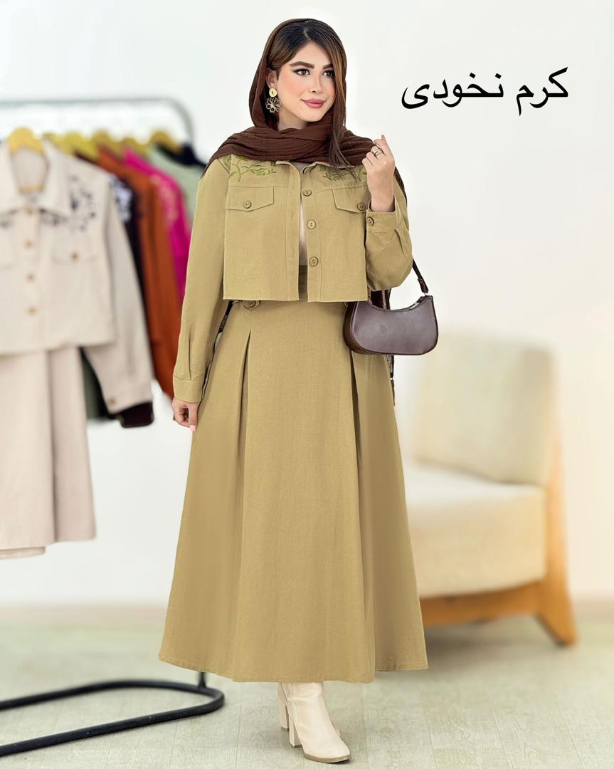 کت دامن گلدوزی زنانه کد i008