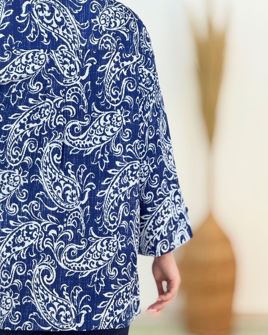 شومیز  چاپی یقه انگلیسی ینزی کد i168