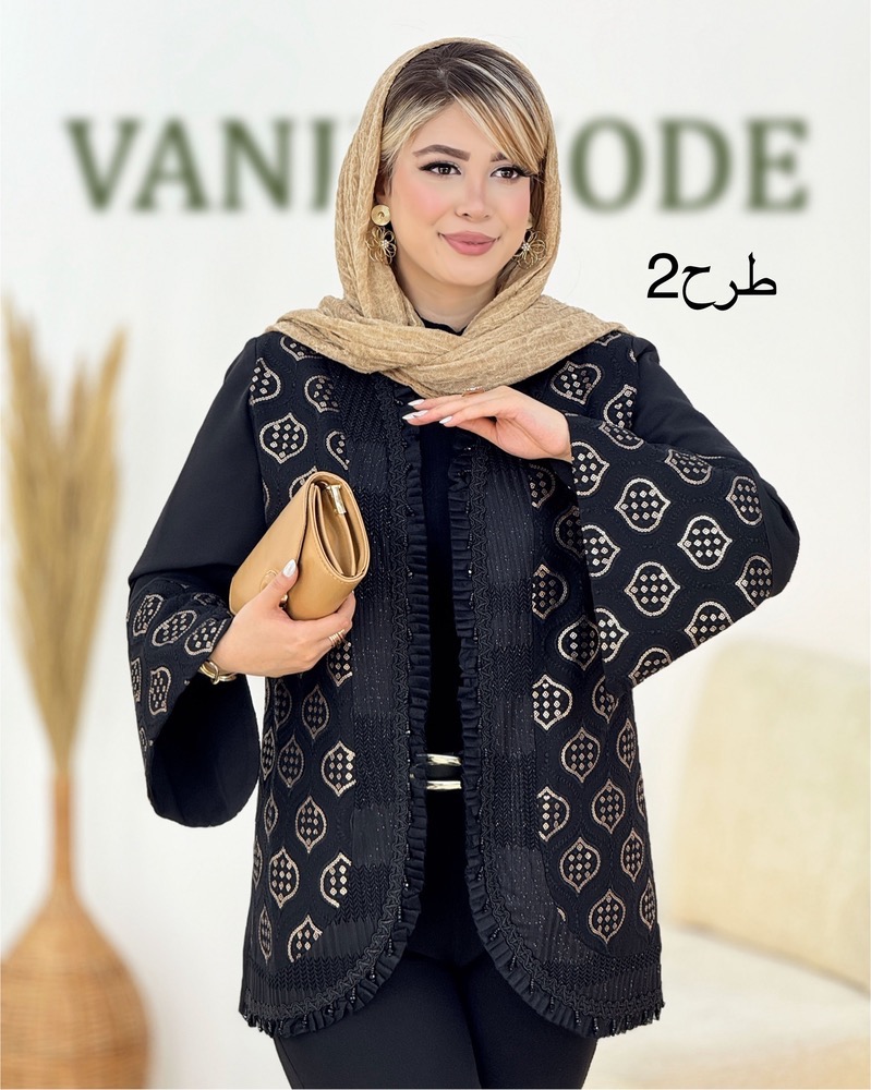 کت یقه توری خرجکار کد i176