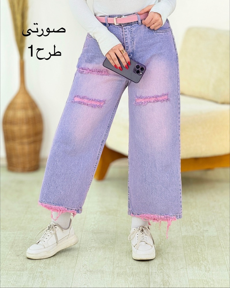 شلوار واید زاپدار کد h902
