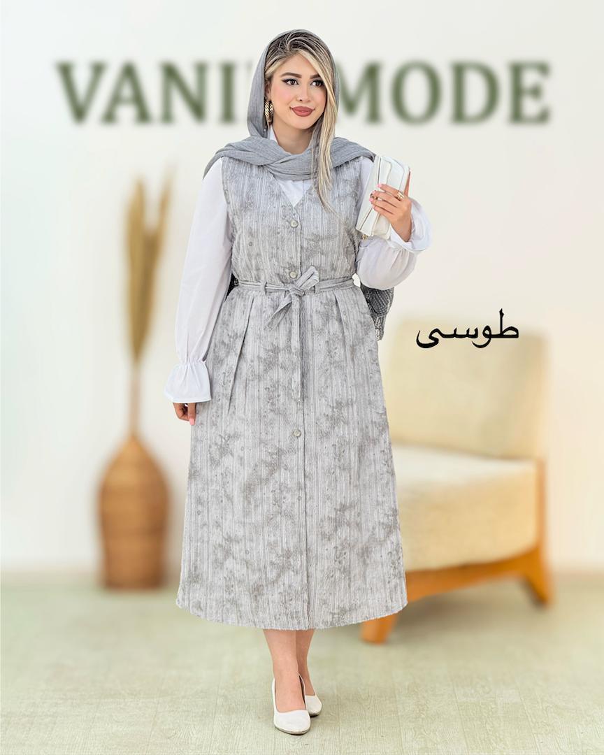 شومیز و سارافون دکمه دار مجلسی کد i164