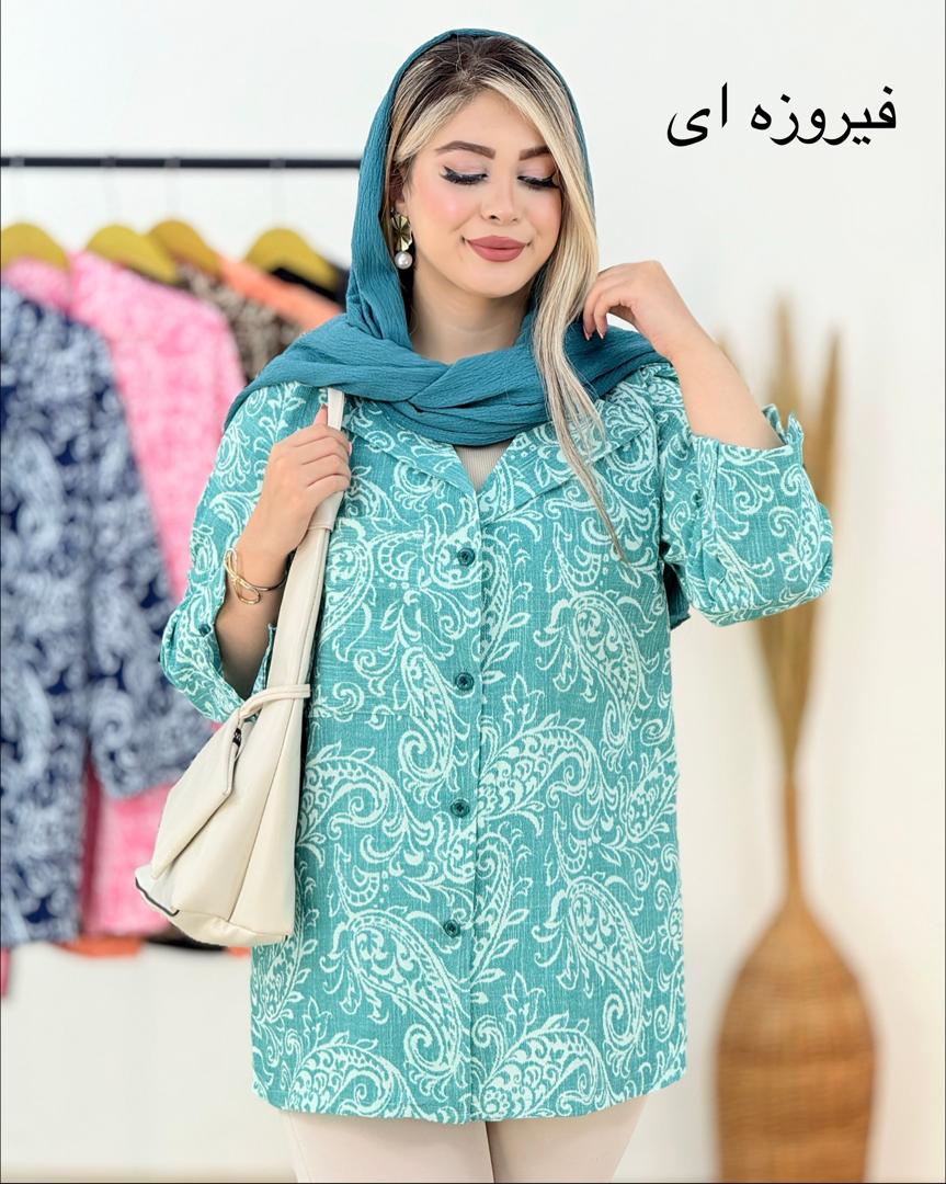 شومیز  چاپی یقه انگلیسی ینزی کد i168