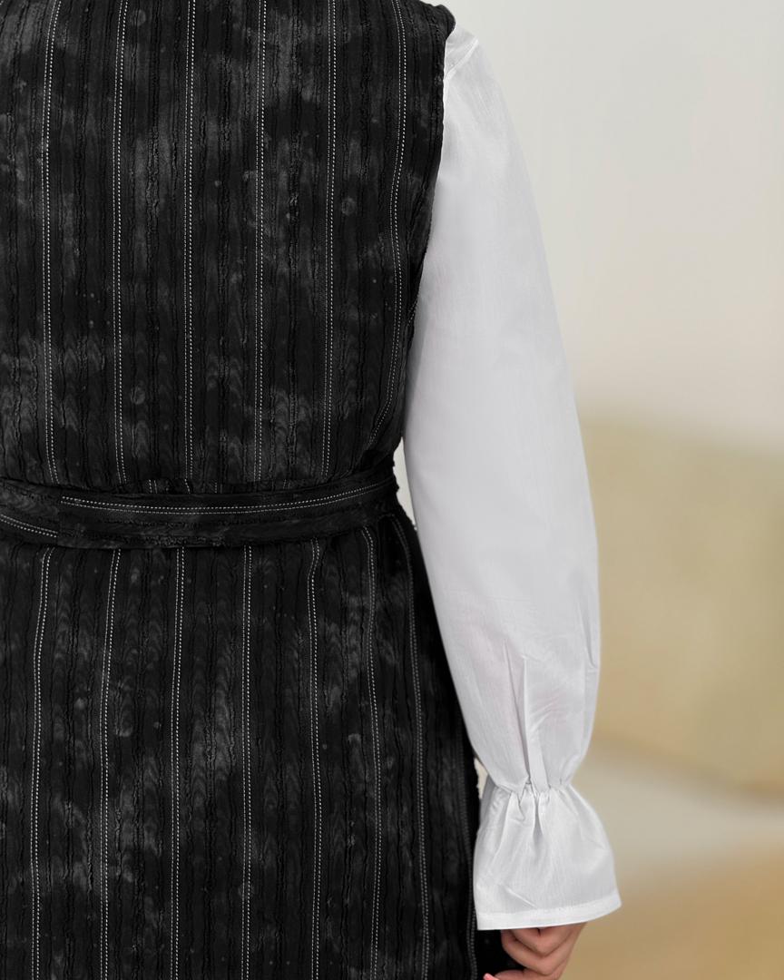 شومیز و سارافون دکمه دار مجلسی کد i164