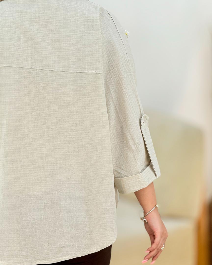 مانتو لینن اسلپ کوتاه کد i140