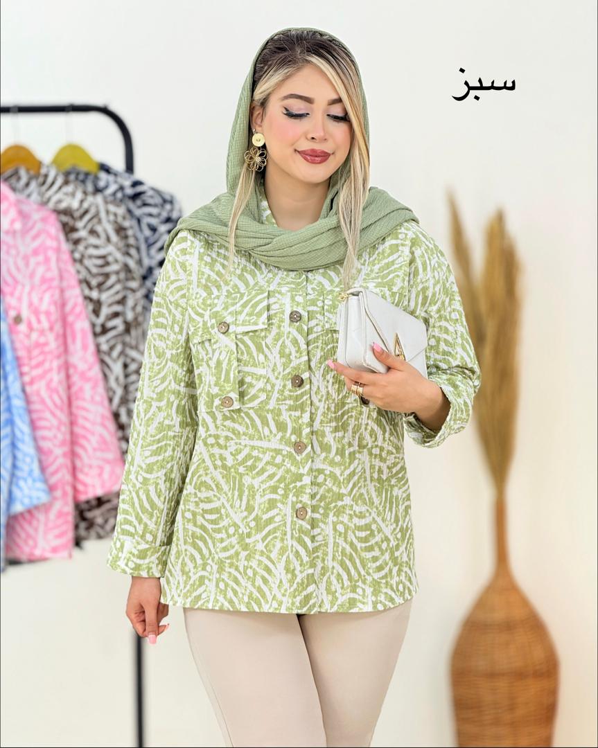 شومیز ینزی چاپی دو جیب کد i130