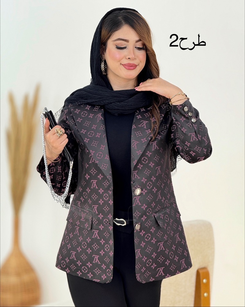 کت یقه انگلیسی طرح دار کد i034