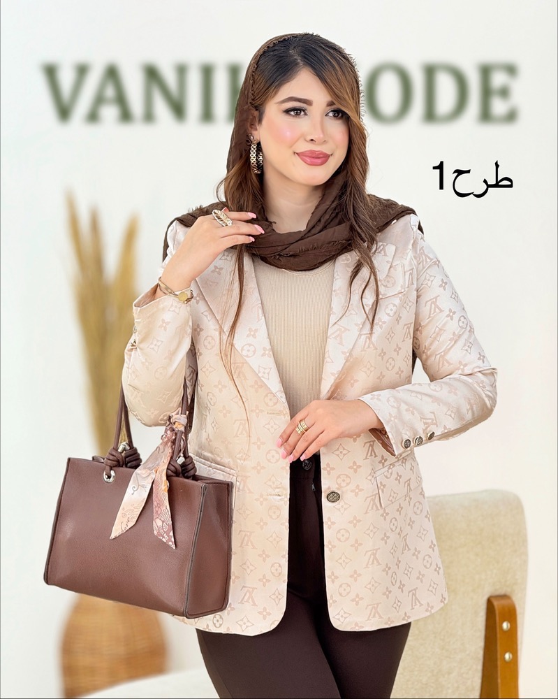 کت یقه انگلیسی طرح دار کد i034