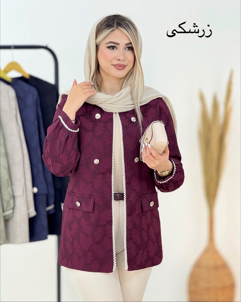 کت ژاکارد مروارید کد i202