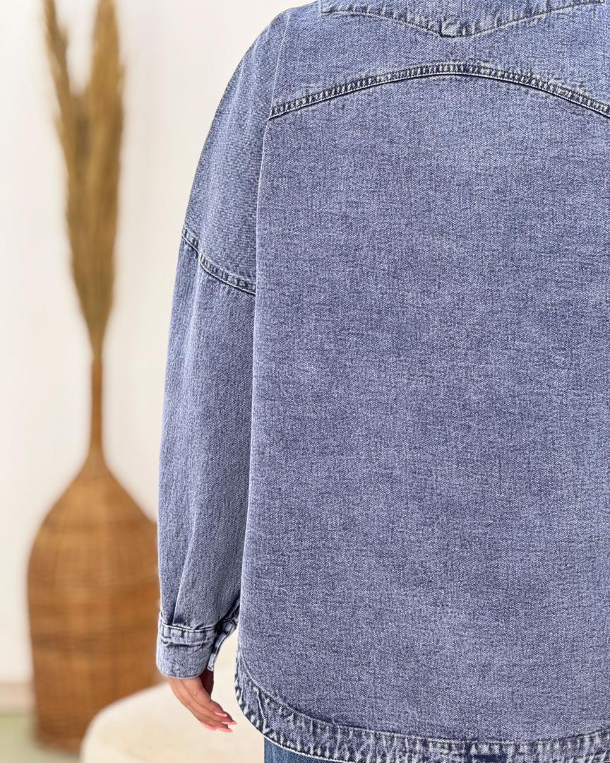 کت جین پایین هلال دار کوتاه کد - i161