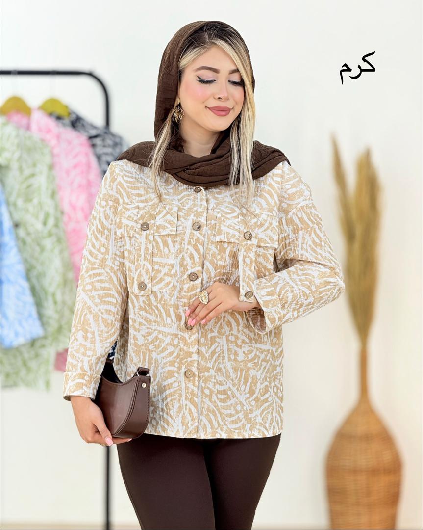 شومیز ینزی چاپی دو جیب کد i130