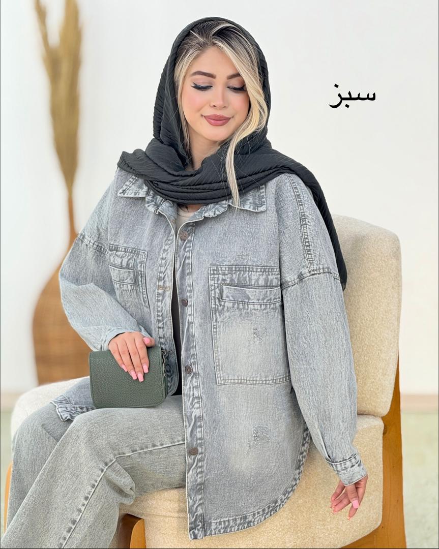 کت جین پایین هلال دار کوتاه کد - i161