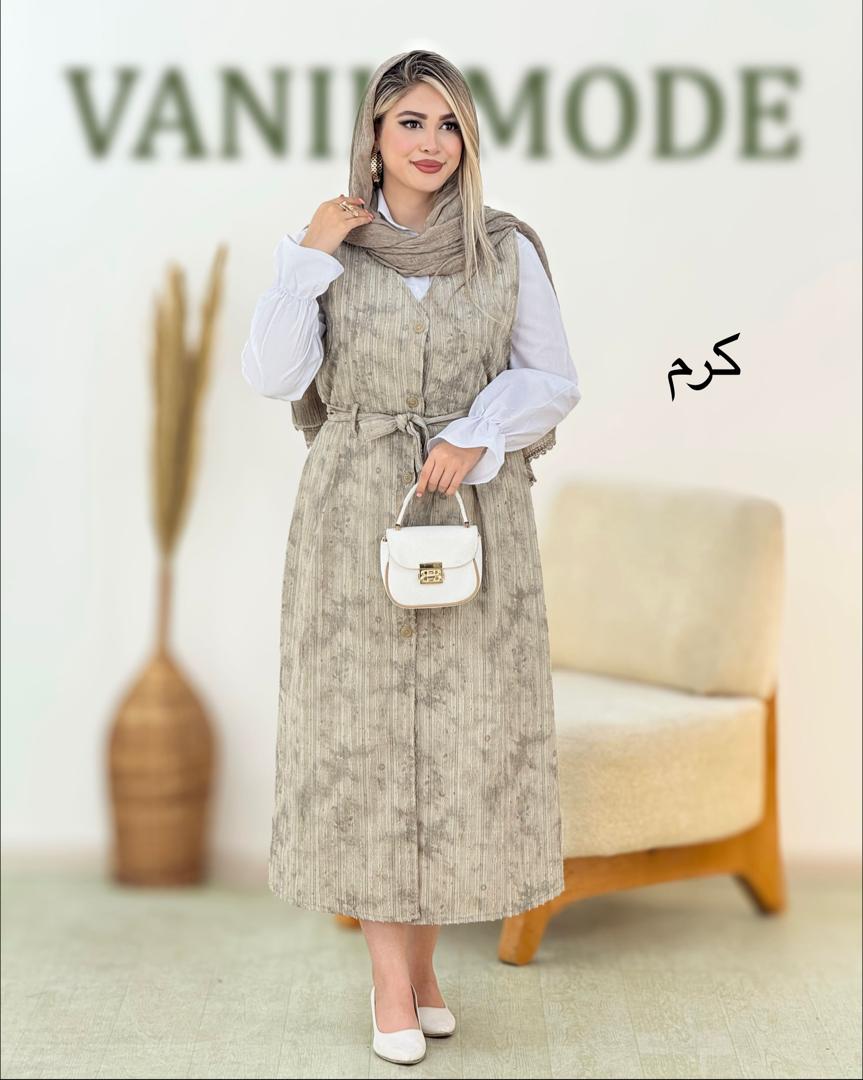 شومیز و سارافون دکمه دار مجلسی کد i164