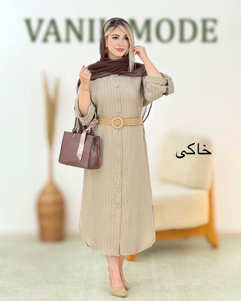 پیراهن ماکسی دکمه دار کد i091