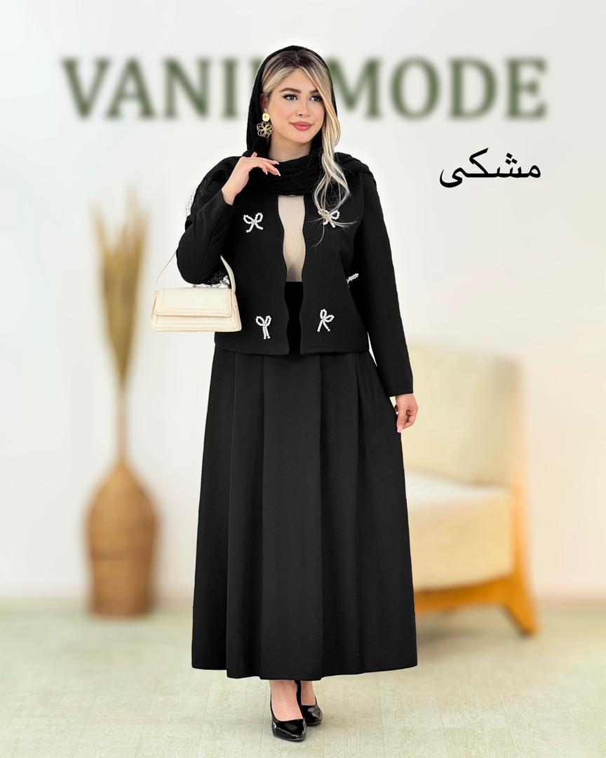 کت دامن مجلسی مروارید دوزی کد i159