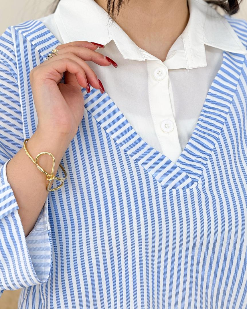 شومیز راه راه کد g820