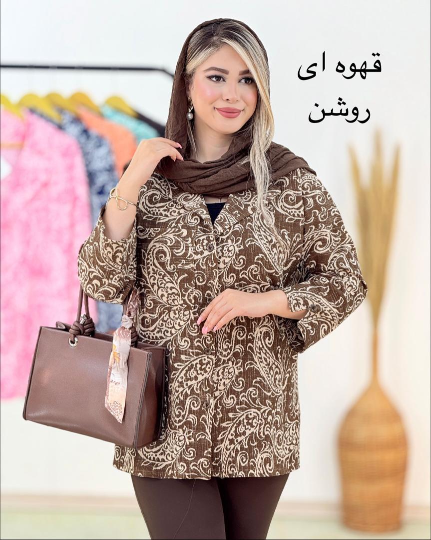 شومیز  چاپی یقه انگلیسی ینزی کد i168