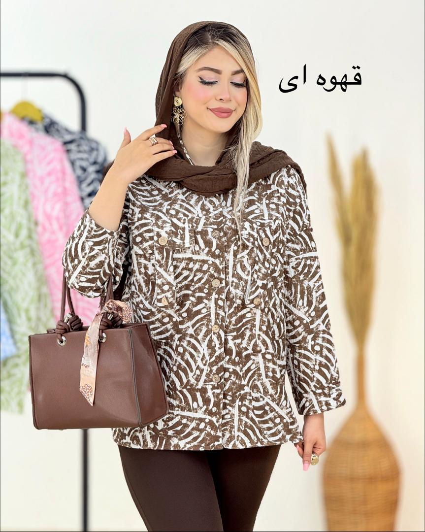 شومیز ینزی چاپی دو جیب کد i130