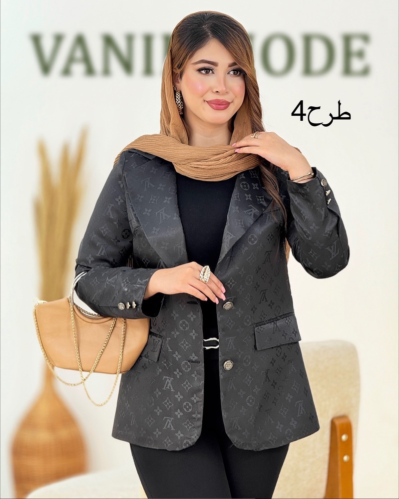کت یقه انگلیسی طرح دار کد i034