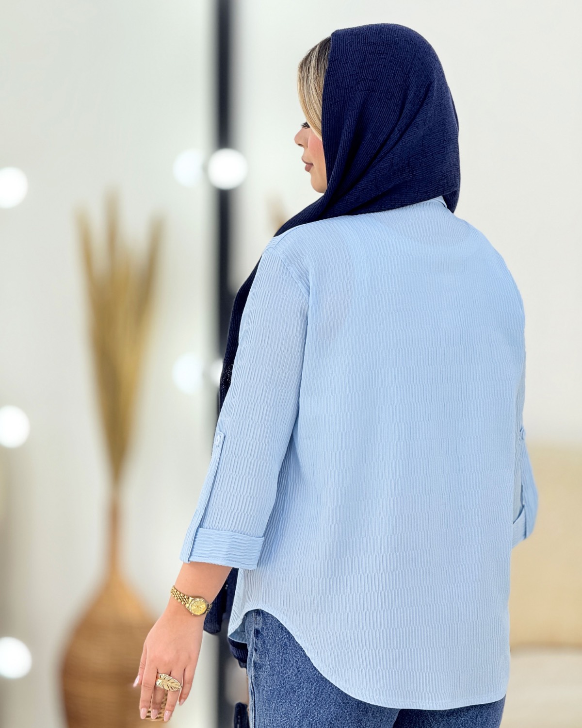 شومیز ینزی تک جیب رنگی کد i351