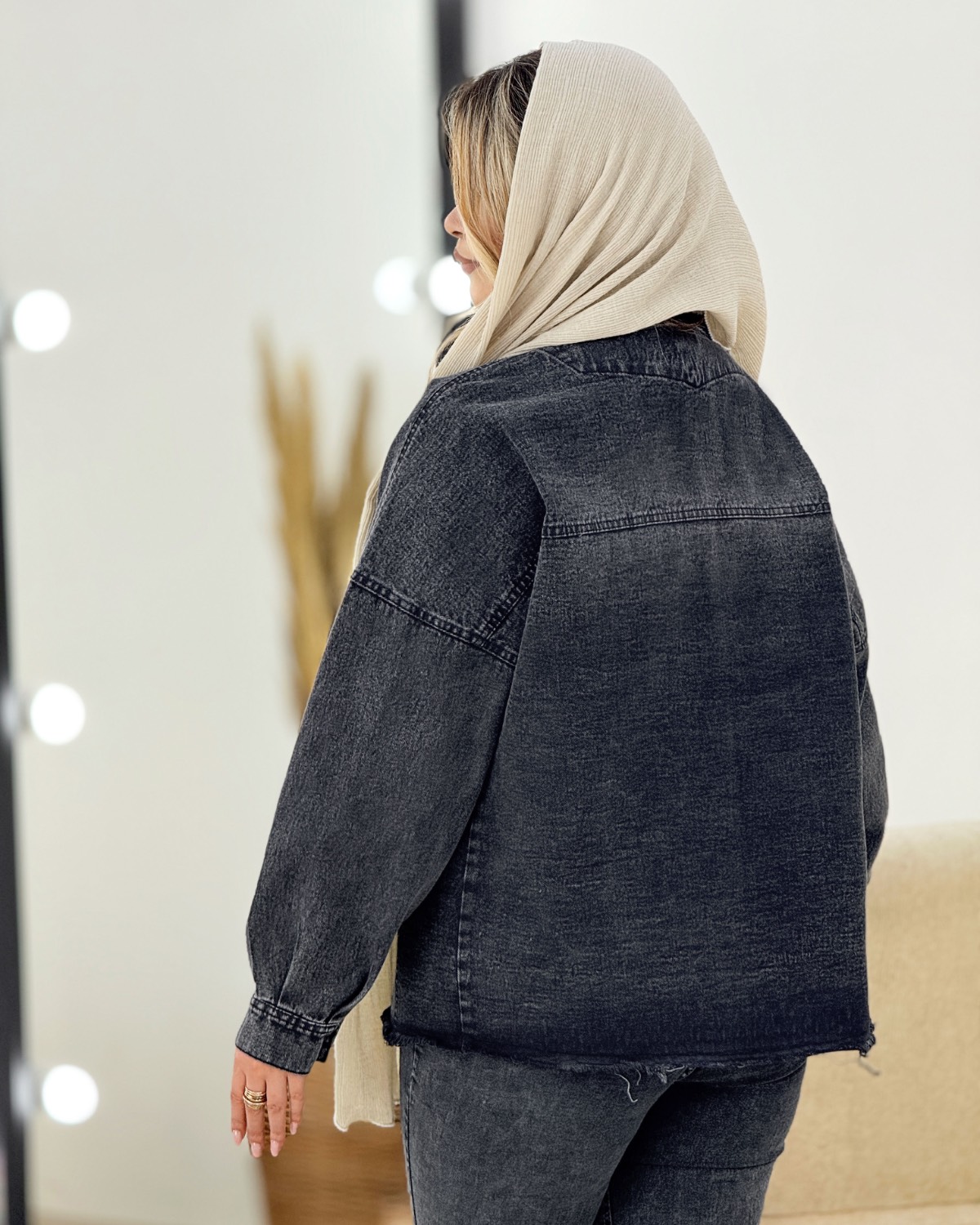 مانتو جین پایین ریش‌دار کد i335