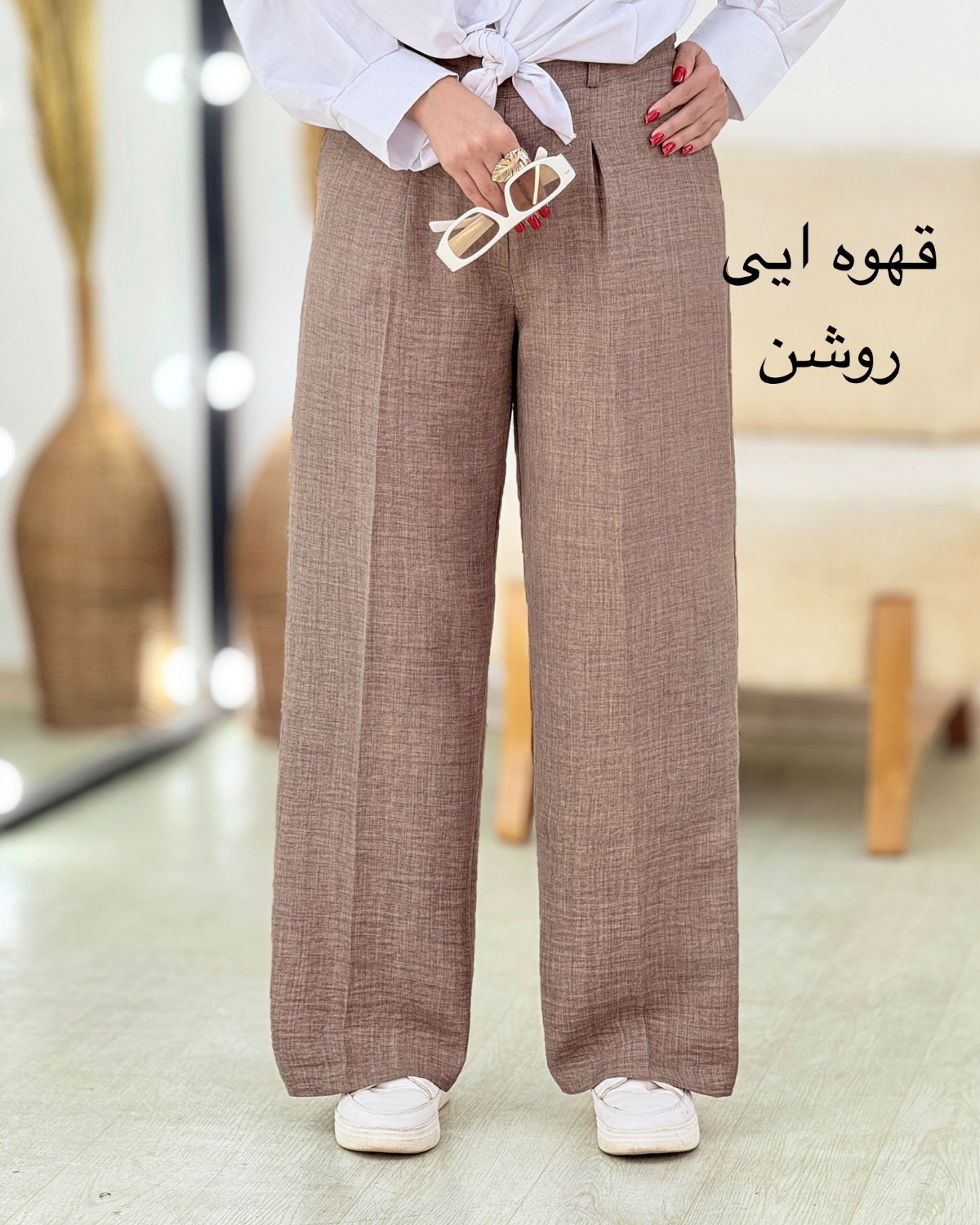 شلوار نیم بگ شانتون پشت کش کد i358