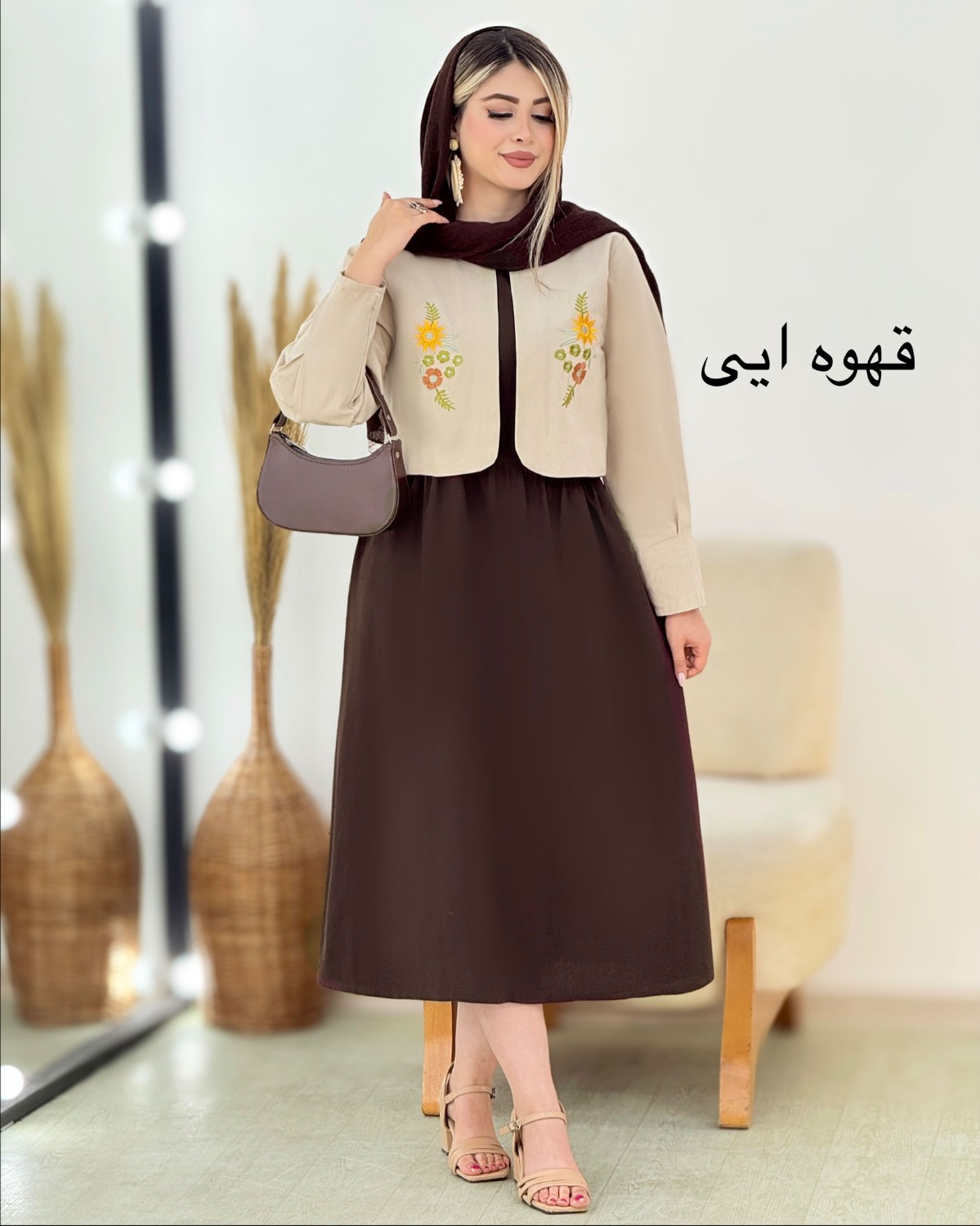 کت سارافون گلدوزی لینن کد i362