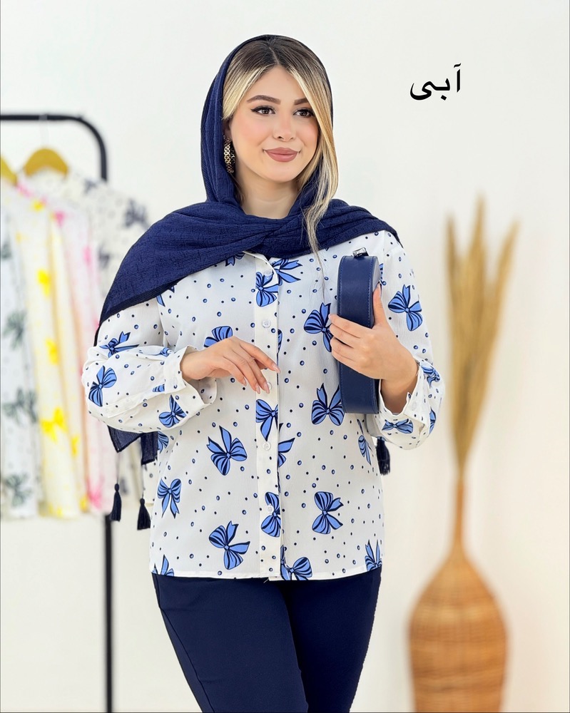 شومیز پاپیون ینزی چاپی کد i347