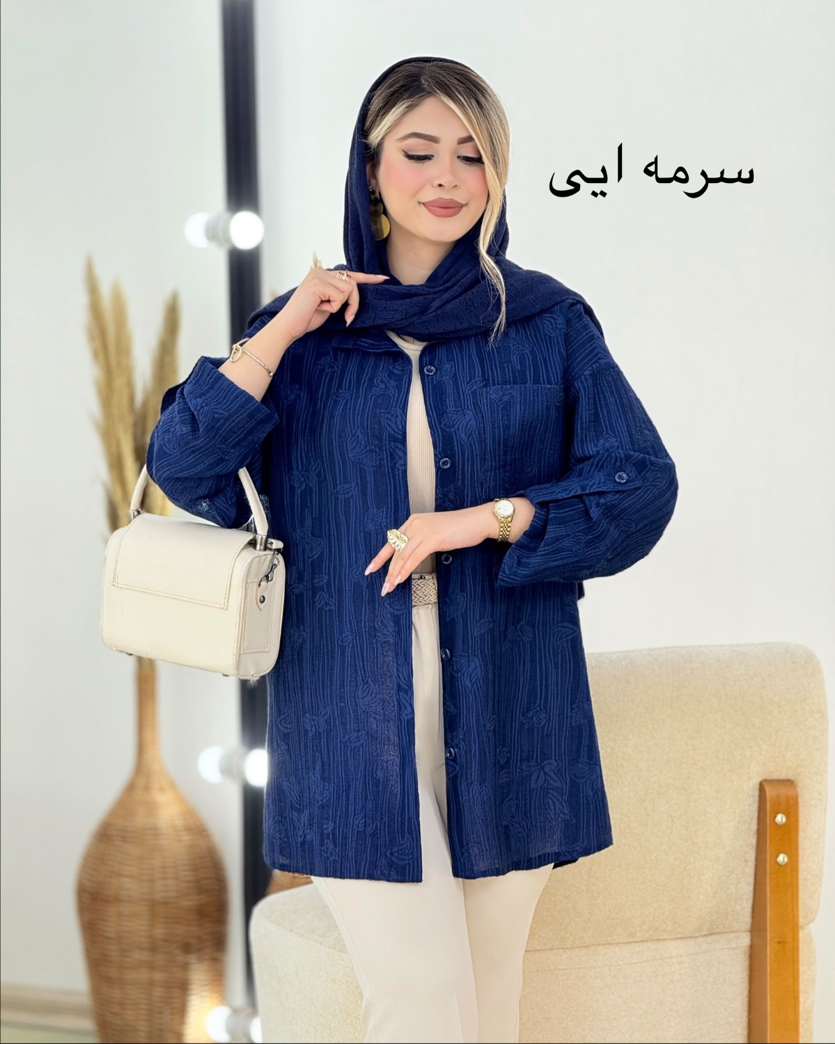 شومیز گل برجسته شانتون کد i353