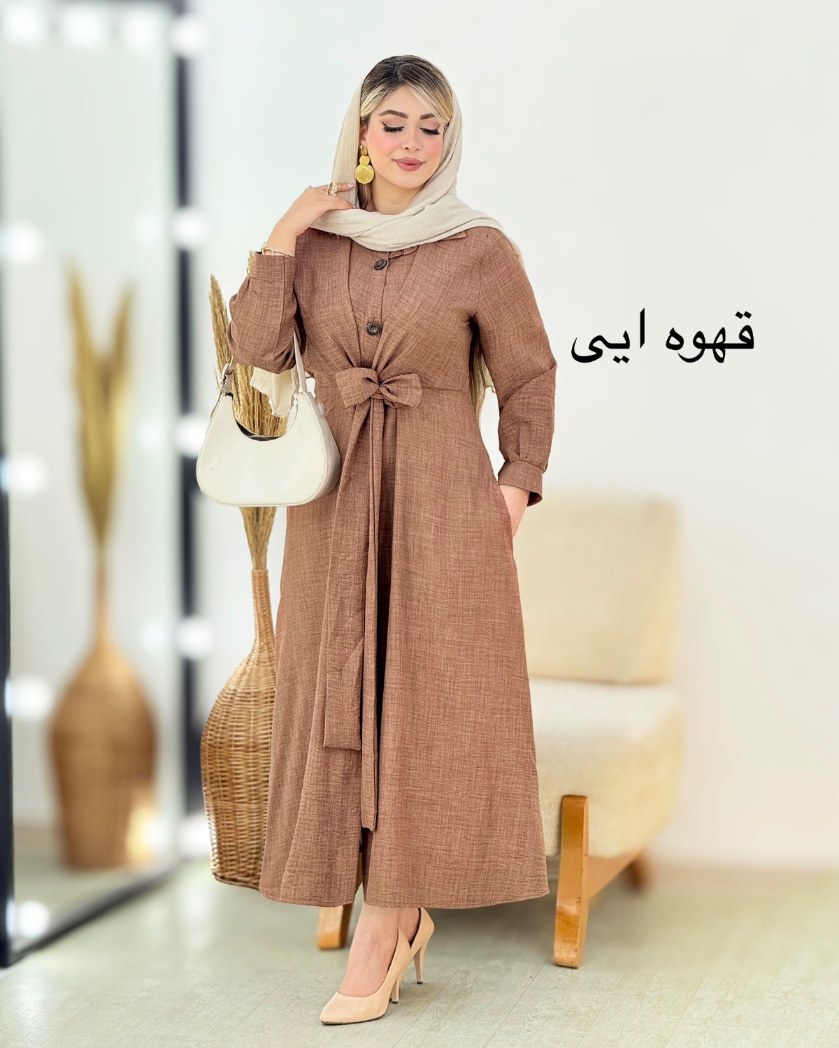 پیراهن شانتون مچ‌دار کد i385