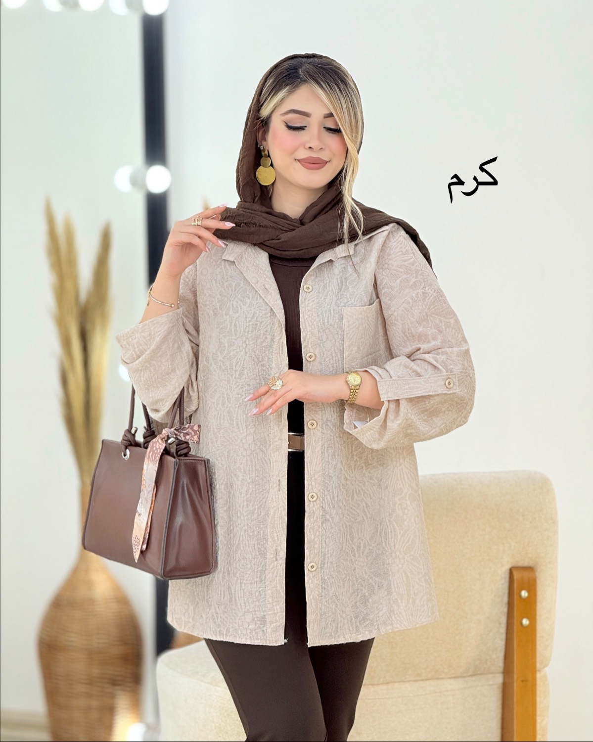 شومیز گل برجسته شانتون کد i353