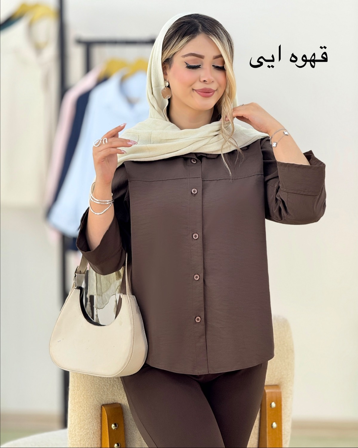 شومیز یقه مردانه سیلک کد i365