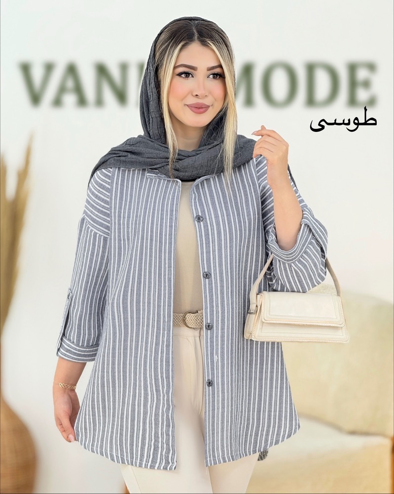 شومیز لینن پشت دکمه کد i327