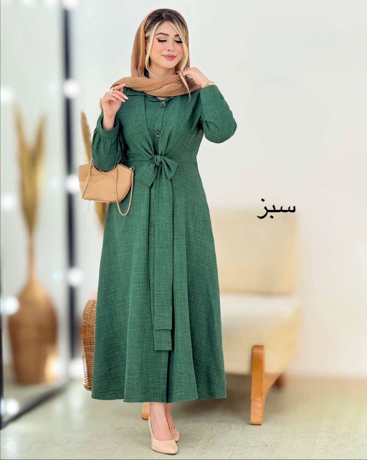 پیراهن شانتون مچ‌دار کد i385