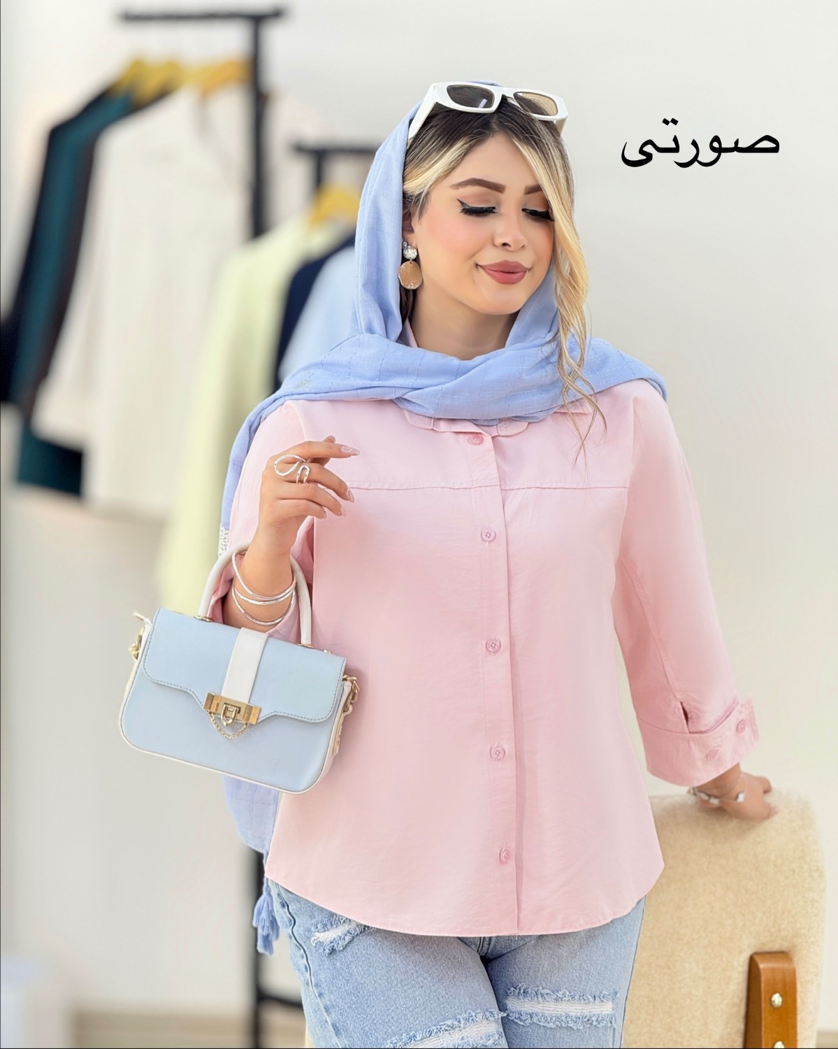 شومیز یقه مردانه سیلک کد i365